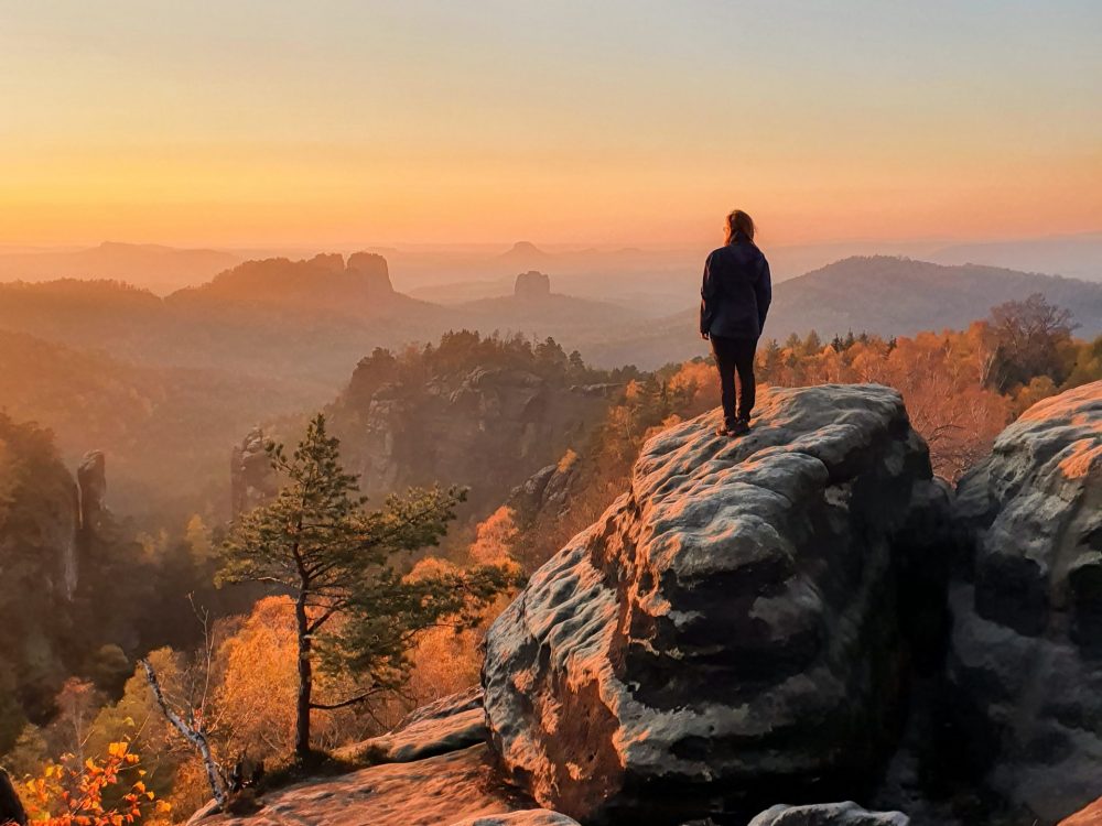 Sächsische Schweiz Sonnenuntergang, Naturfotografin